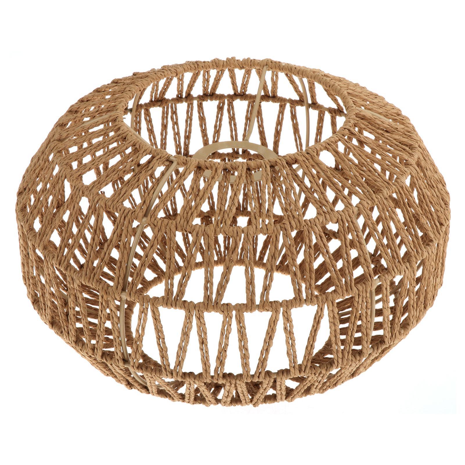 Woven Pendant Lamp Shade Chandelier Light Fixture for Kitchen Cafe Teahouse