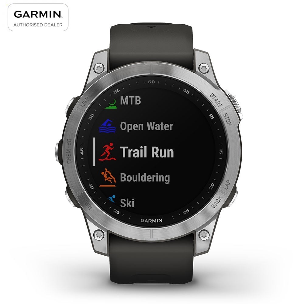 Đồng hồ thông minh Garmin Fenix 7S, Màu Bạc với dây Màu Xám Graphite - Hàng chính hãng