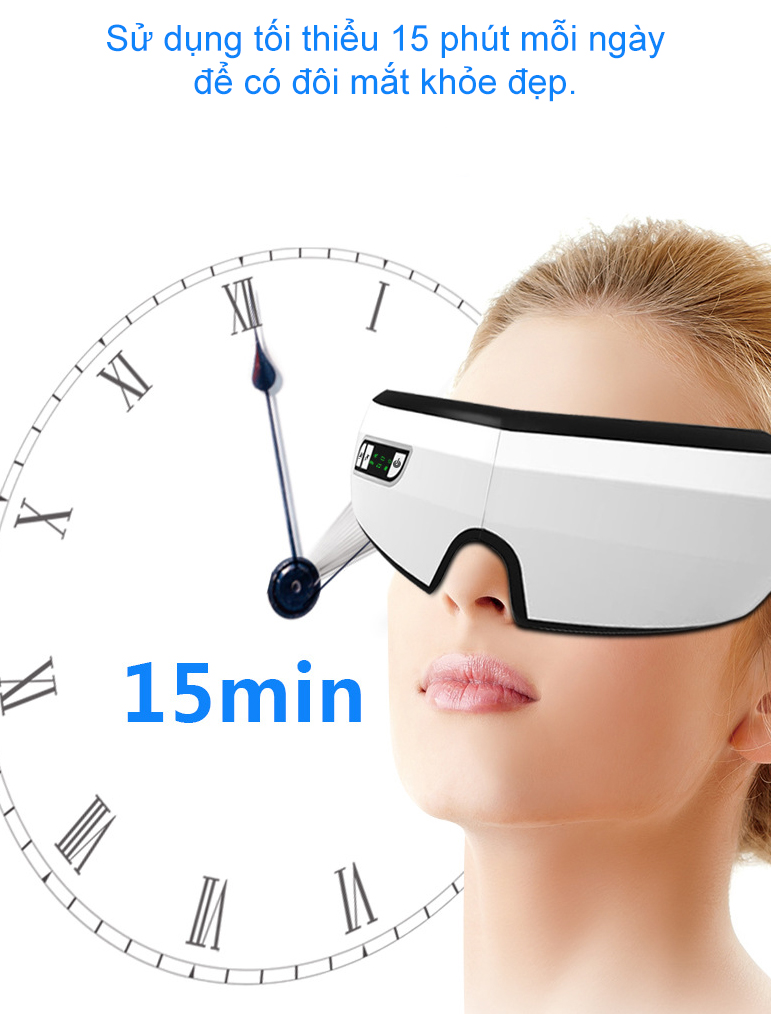 Máy Massage mắt Bluetooth nghe nhạc thư giãn cao cấp AQHY1