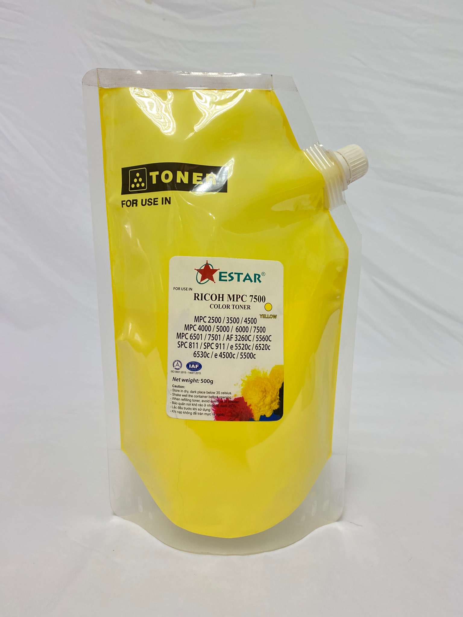 Mực gói Ricoh màu vàng - Dùng cho máy Photo Toshiba E 4500C/5500C/ Ricoh MP C6000/7500 / Ricoh MP C6501/7501