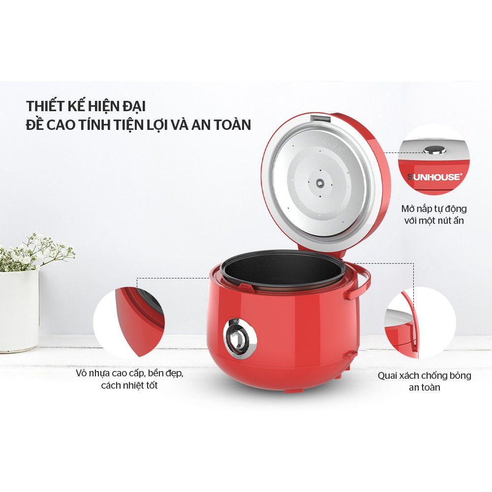 Nồi cơm điện Sunhouse SHD8606 1.8L - Hàng chính hãng
