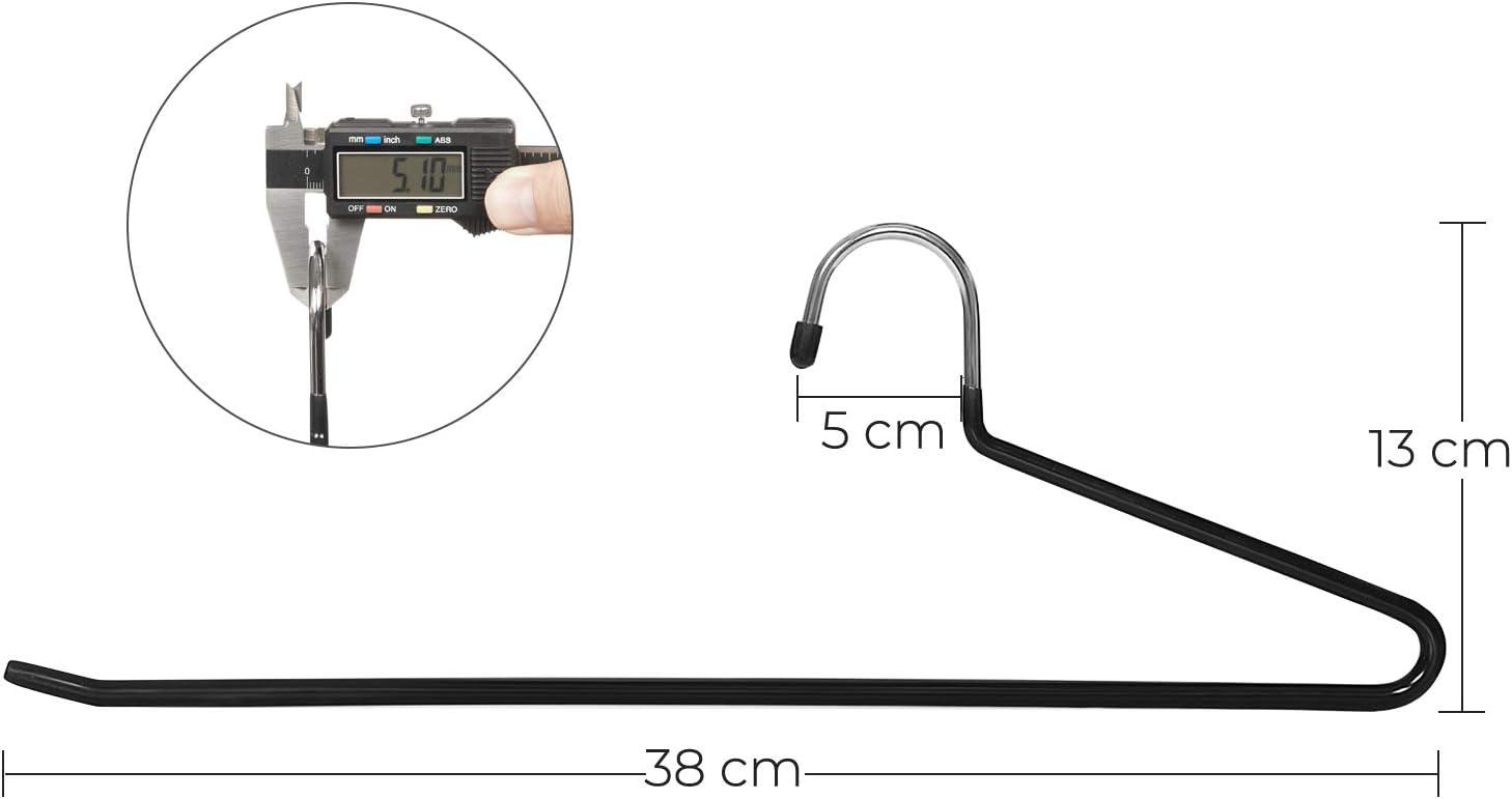 Móc treo cho quần kim loại, lô 10, không phải, đường kính rắn 5 mm, móc treo cho quần, chiều dài 38 cm, màu đen