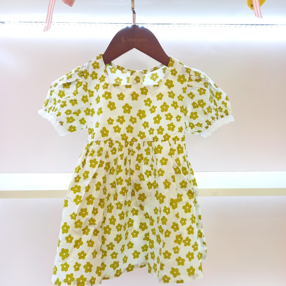 Váy cotton hoa nhí Xuân Hè cho bé gái