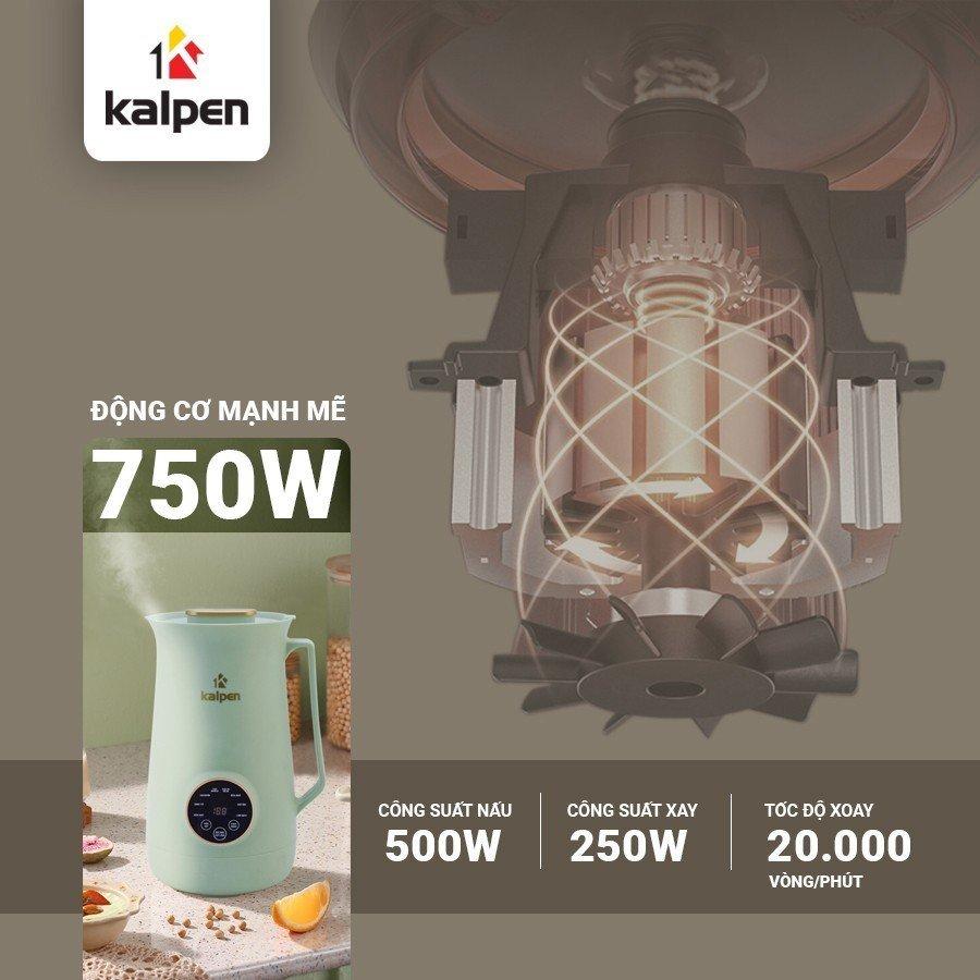 Máy Xay Nấu Đa Năng-Máy Làm Sữa Hạt Cao Cấp Model H1-H2 600ml-750W Hàng Chính Hãng KALPEN-GIA DỤNG ĐỨC Bảo Hành 2 Năm