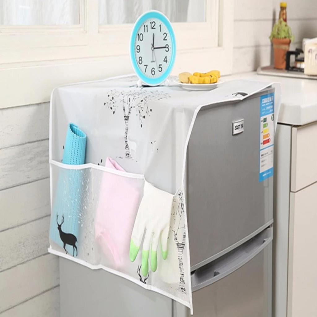 Tấm Phủ Bảo Vệ Tủ Lạnh, Máy Giặt. Chống Thấm.Che Bụi Bẩn. Phòng Nấm Mốc Có Túi 2 Bên Tiện Lợi