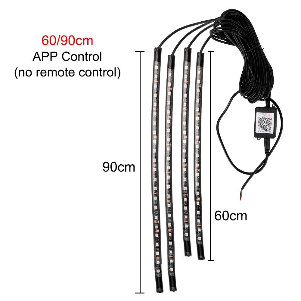 Ambient Lamp Music Voice control App LED Strip Atmosphere Lamp Car Interior Foot Light RGB Remote Control