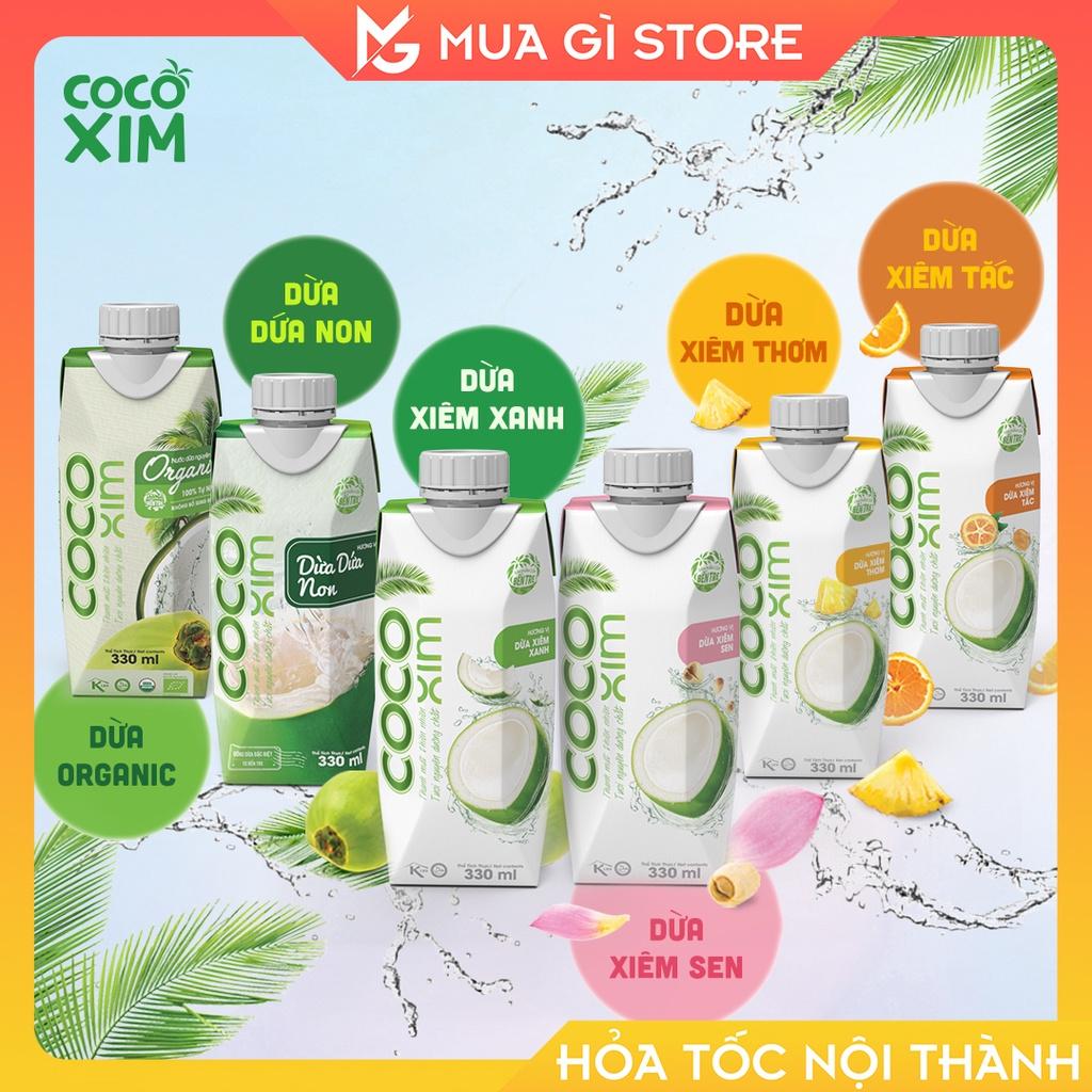 Nước dừa Cocoxim Organic dung tích 330ml/Hộp, Dưa tươi Bến Tre, Betrimex, Tốt cho sức khỏe - Phân Phối tại Hà Nội