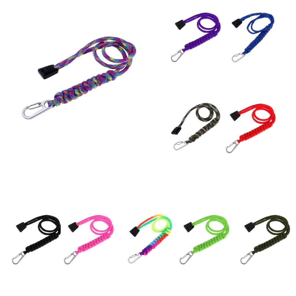 Outdoor Survival Kit Paracord Key Chain Rope Cord Lanyard Hanging String with Buckle Hook