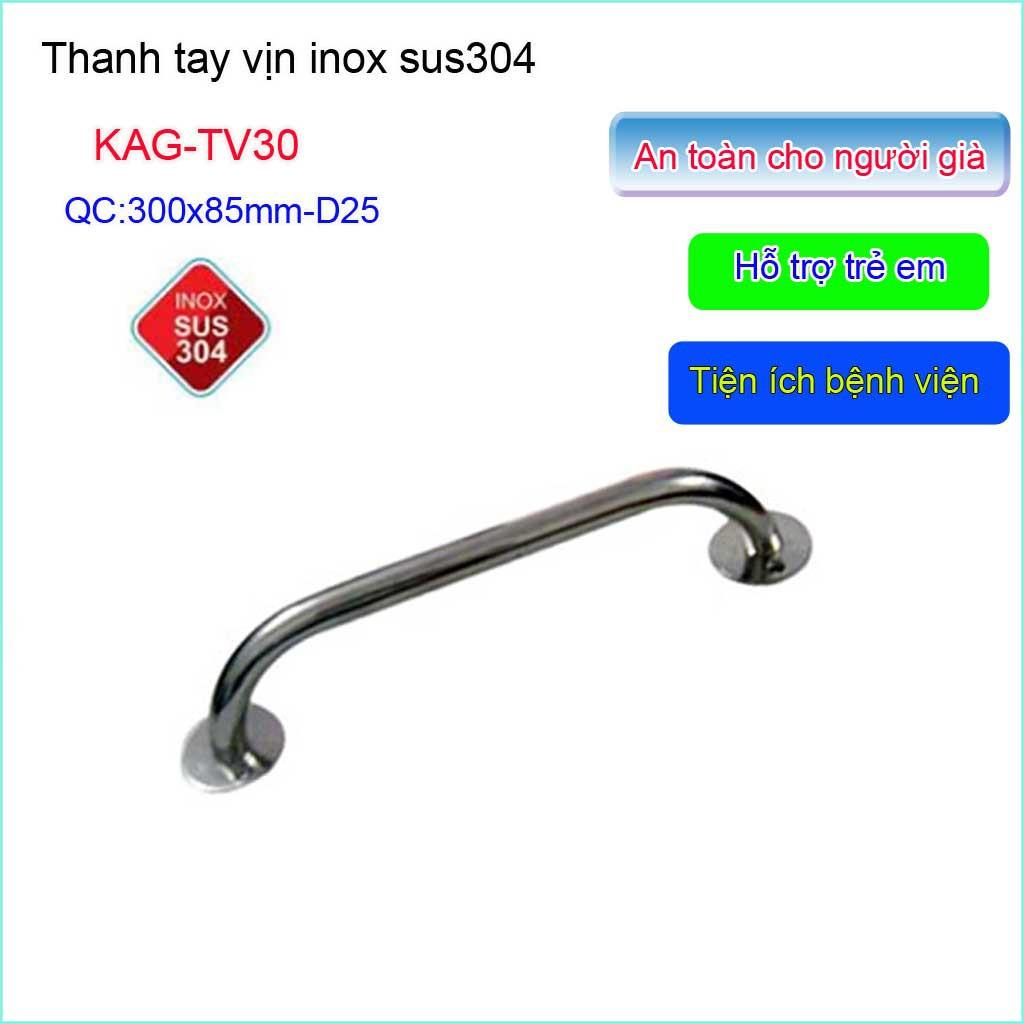 Thanh tay vịn inox nhà tắm, tay vịn inox phòng tắm KAG-TV30