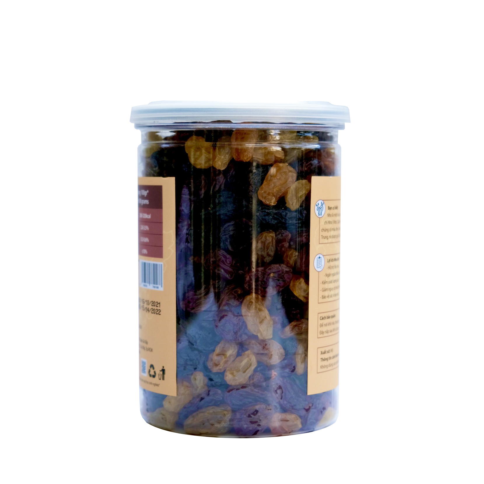 Nho khô 3 màu KingNuts không đường 250g, 420g - Dòng sản phẩm nho khô raisins giàu vitamin, ăn vặt, làm bánh, giảm cân