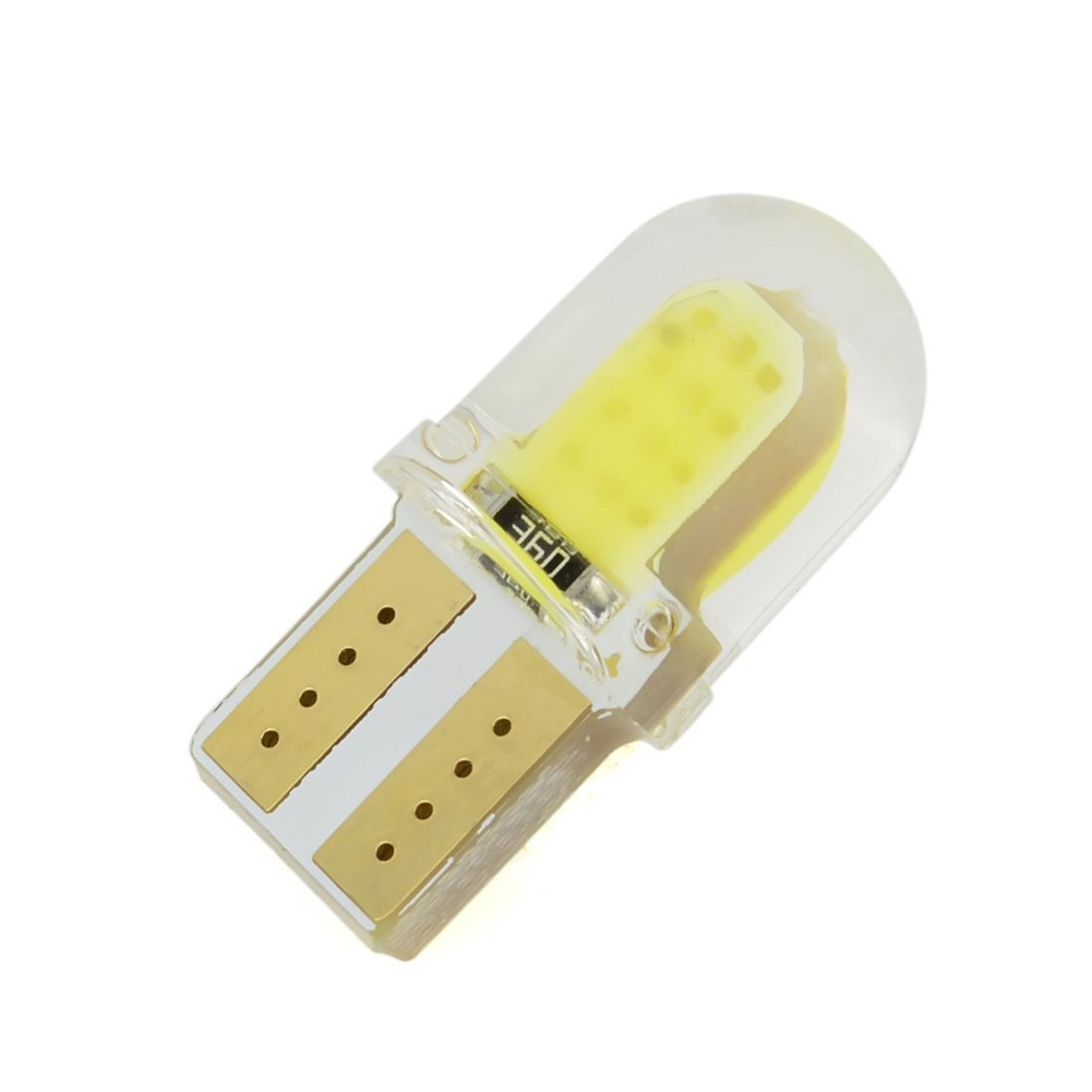 10PCS LED t10 W5W T10 COB Silicone Short Car LED Light Widen Car Lamp