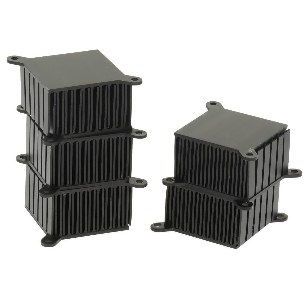 10pcs Durable Sink Black Aluminum Fan Cooler with Sink 38x38x23mm