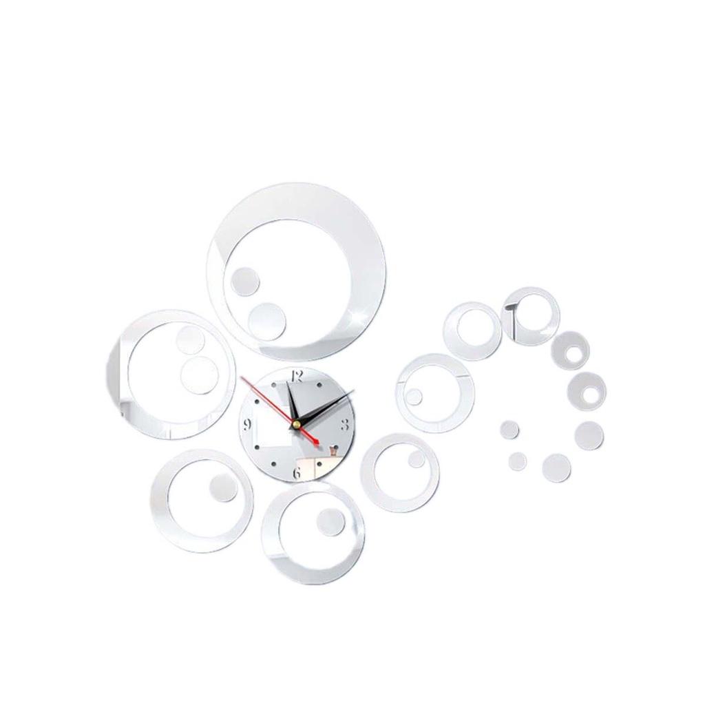 AA Creative 3D Acrylic Wall Sticker Household Living Room Office Mirror Mute Decorative Wall Sticker Clock