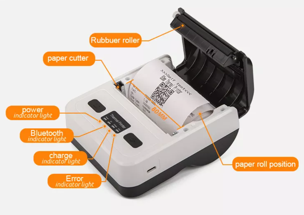 Máy in hoá đơn, in nhãn vận chuyển Xprinter MP-80L, in rộng 80mm, kết nối không dây Bluetooth với điện thoại
