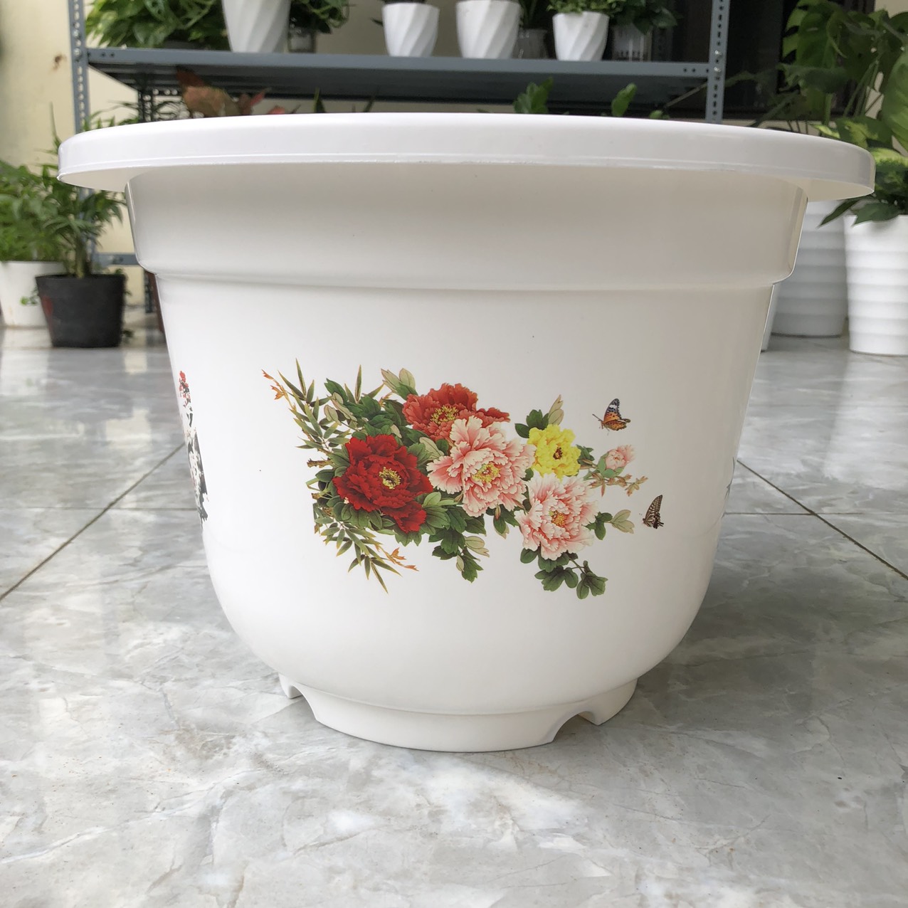 Chậu nhựa trồng cây Hoa văn bốn mùa , chậu trồng cây chất lượng cao, chậu hoa cây cảnh mini, để bàn, treo ban công, treo tường, Hàng Việt Nam Chất Lượng Cao