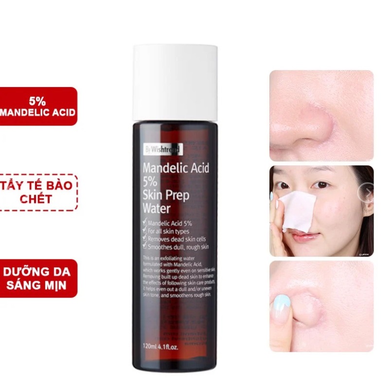 Dung Dịch Tẩy Da Chết Hoá Học Thanh Lọc Lỗ Chân Lông By Wishtrend Mandelic Acid 5% Skin Prep Water 120ml