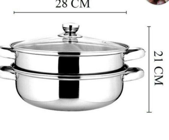 Nồi hấp inox 2 tầng 28 cm.