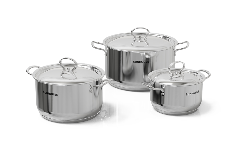 Bộ Nồi Inox 304 5 Đáy Sunhouse SHG503 - Hàng chính hãng