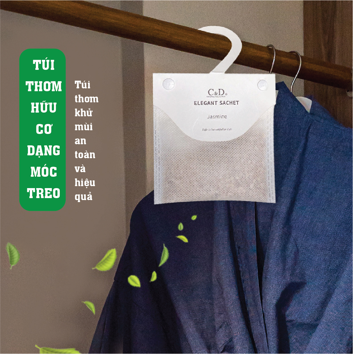 TÚI THƠM HỮU CƠ KHỬ MÙI NẤM MỐC, CHỐNG CÔN TRÙNG, TẠO HƯƠNG THƠM, LƯU HƯƠNG LÂU - XUẤT NHẬT/HÀN/CHÂU ÂU