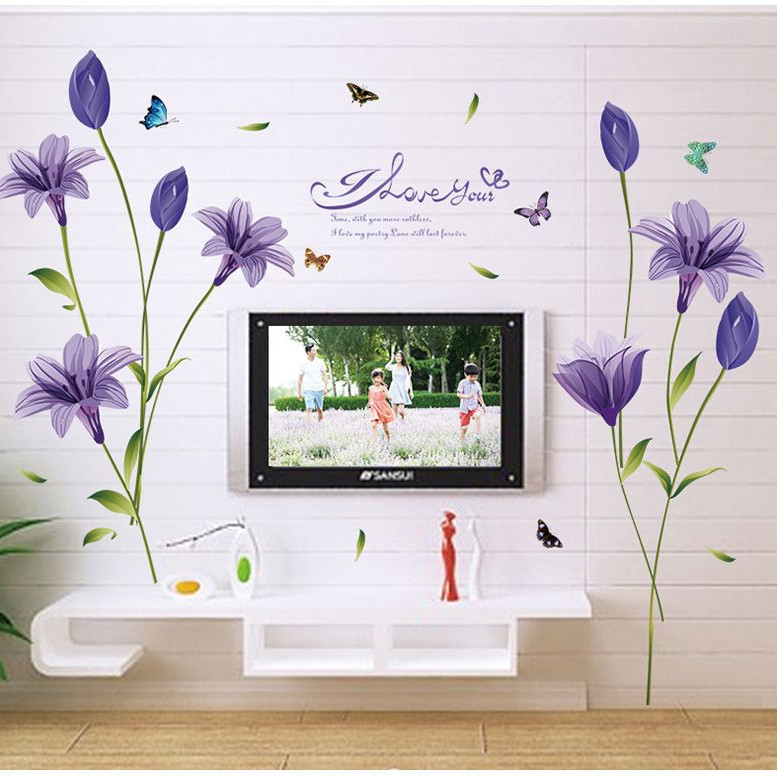 Decal Hoa anh thảo AmyShop DH07897 ( 85 x 160 cm )