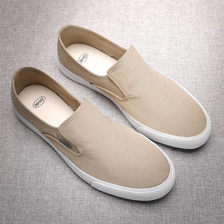 Slip on nam - Giày lười vải nam cao cấp thương hiệu 3768 - Vải thô 4 màu (đen), (khaki), (Xanh), (Đỏ) - Mã SP 616