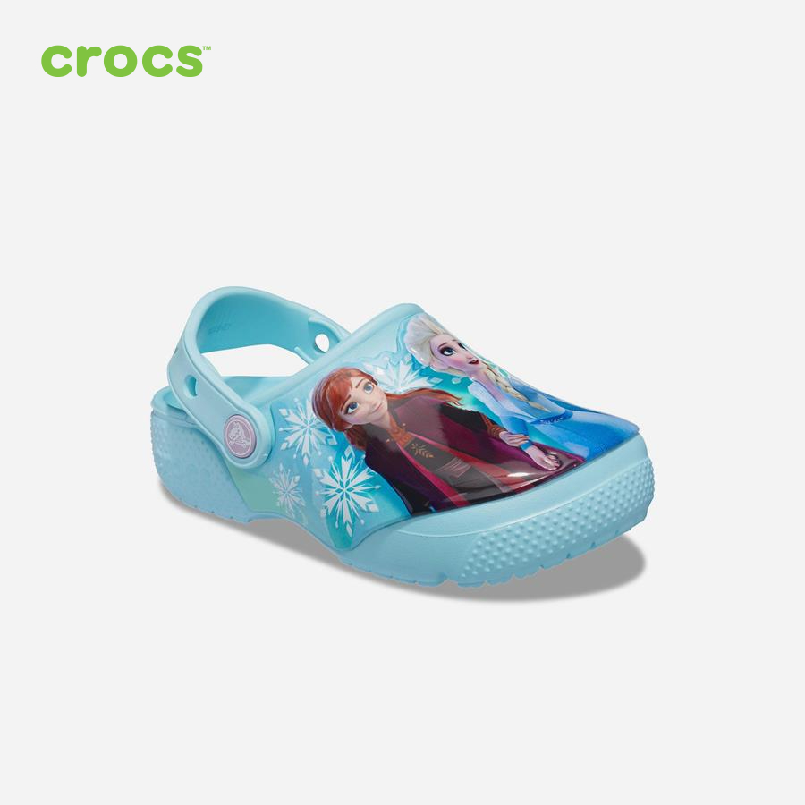 Giày lười trẻ em Crocs FW FunLab Clog Kid Disney Frozen II Ice Blue - 207465-4O9