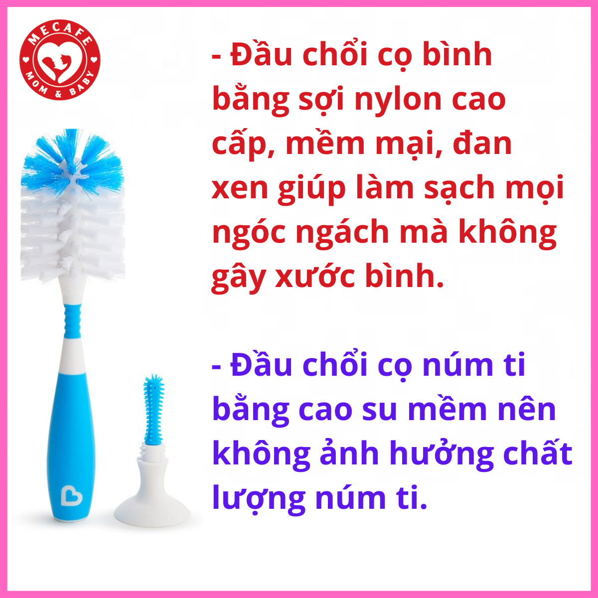 CỌ RỬA BÌNH SỮA &amp; NÚM TI DELUXE MUNCHKIN CAO CẤP