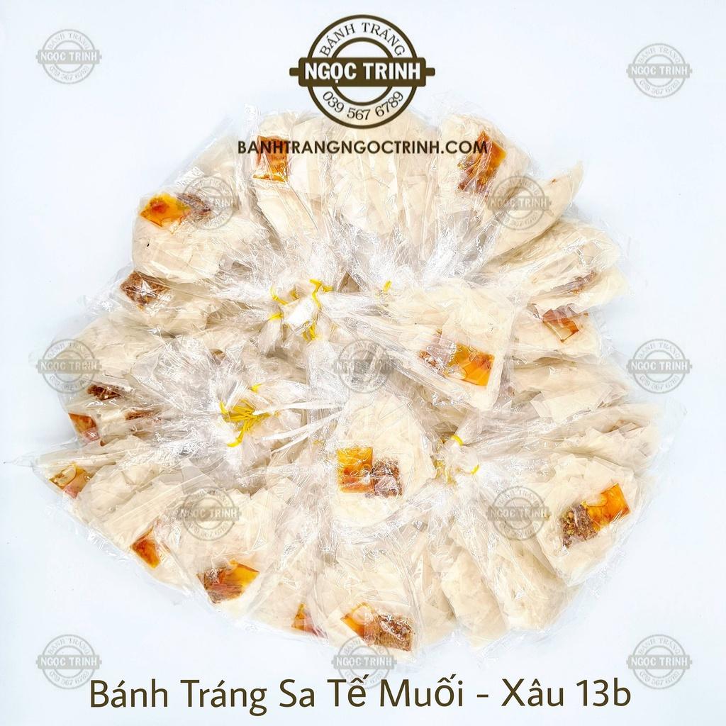 Bánh tráng sa tế muối (Combo 2 xâu.Xâu 13/túi) cực ngon bánh tráng Ngọc Trinh