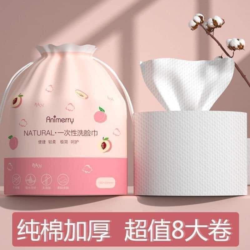 Khăn Mặt Khô Dùng 1 Lần, LOẠI 1, Cuộn Tẩy Trang, Lau Khô, Lau Ướt Giấy COTTON Lau Mặt Dùng Một Lần MOCCO Nội Địa Trung