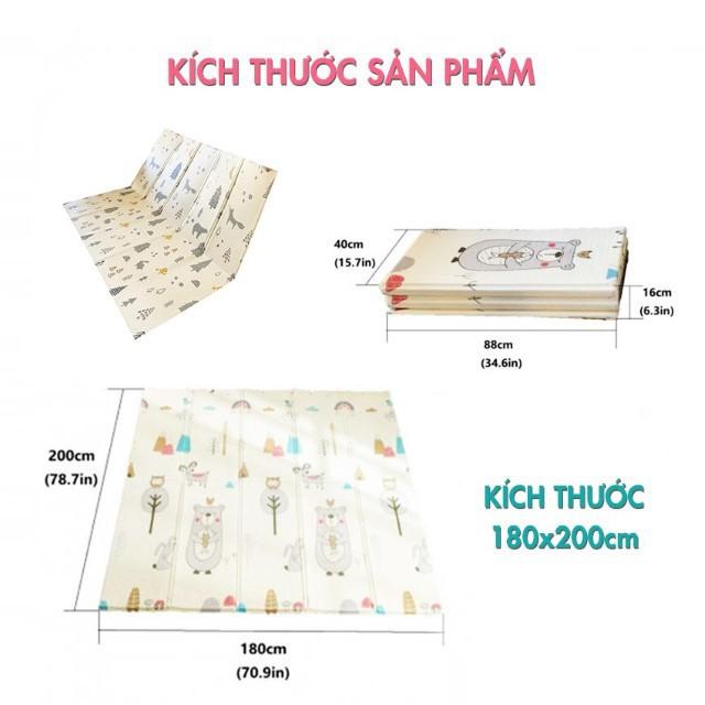 Thảm Xốp XPE phủ silicon 2 mặt cao cấp - Chiếu xốp trẻ em