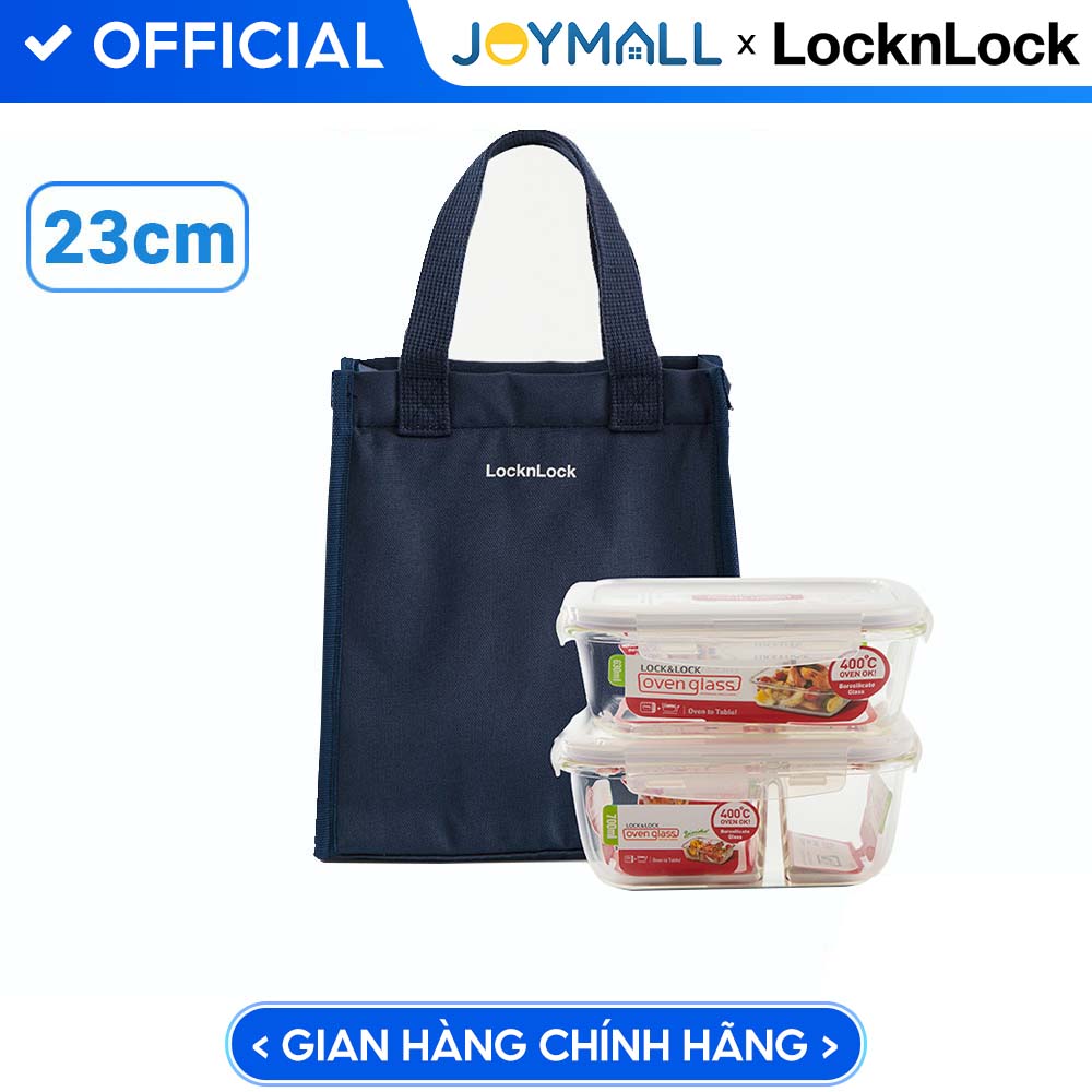 Bộ Túi Hộp Cơm Thủy Tinh Lock&Amp;Amplock 3Ea Llg429Ds2Nvy Llg429Dx1, Llg428X1, Hwb820Nvyx1 - Màu Xanh Navy