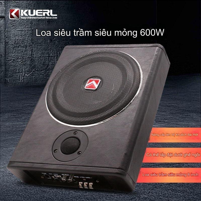 Loa Sub Trầm Gầm Ghế King Car bọc da 600w cao cấp đi kem cả loa treble hiệu ứng âm thanh hoàn hảo giá bình dân