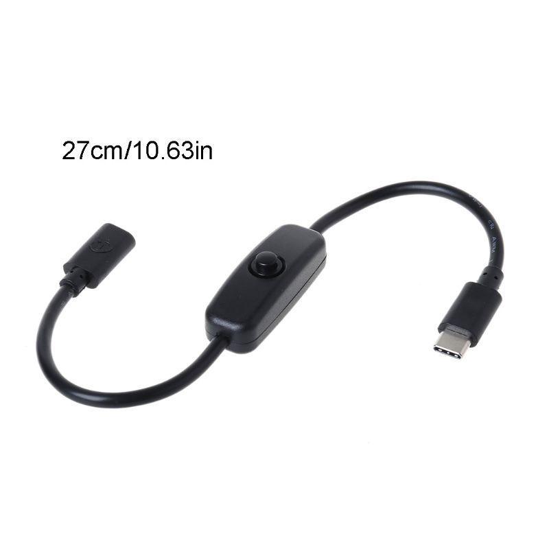 Dây Cáp Mở Rộng Usb-C Male Sang Female Mở Rộng Cho Raspberry Pi 4 An-Droid Mobile Phone 27cm