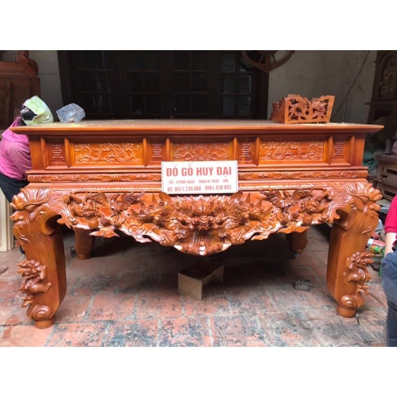 Sập thờ gỗ mít, gụ gỗ sồi chân 24cm