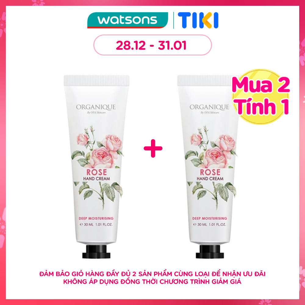 Kem Dưỡng Tay Organique Hoa Hồng Rose Hand Cream 30ml