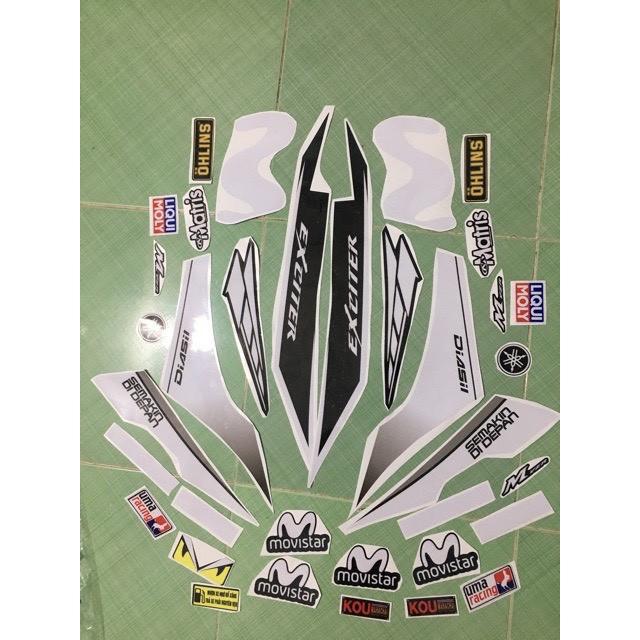 Tem exciter 135 movi trắng đen