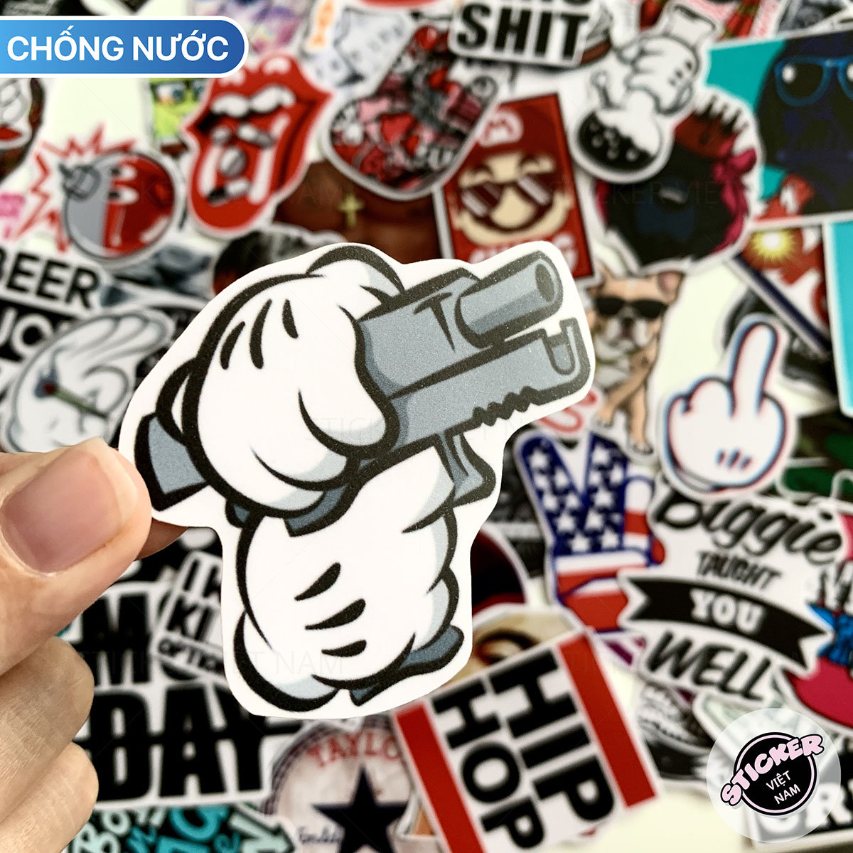 Sticker NGẦU SWAG - Dán Trang Trí - Chất Liệu PVC Cán Màng Chất Lượng Cao Chống Nước, Chống Nắng, Không Bong Tróc Phai Màu