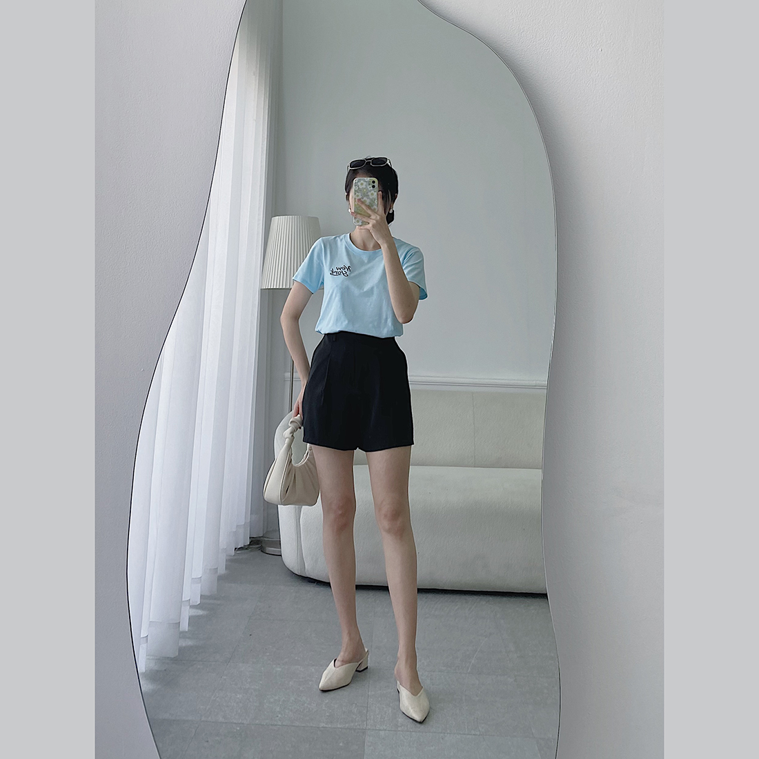 Quần đùi nữ đẹp thời trang Eden dạng short lưng thun chất vải tuyết mưa thoải mái thoáng mát trẻ trung năng động - Q016