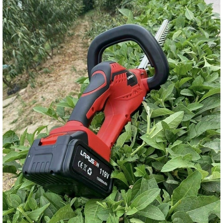 Máy cắt tỉa hàng rào, máy tỉa cây cảnh dùng pin Lapusen, chuẩn lõi đồng không chổi than