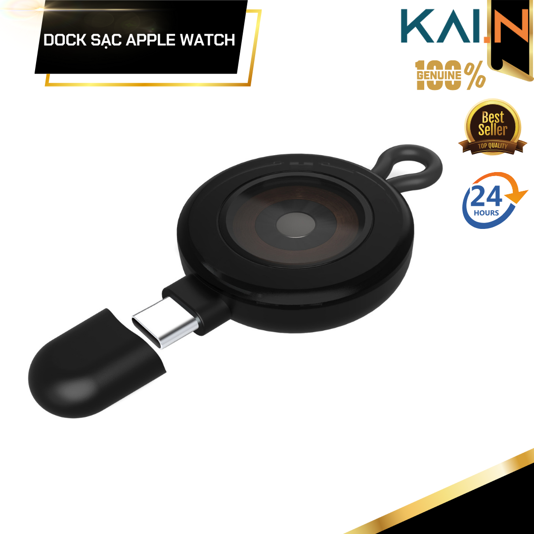 Dock Sạc Nhanh Kai.N Dành Cho Apple Watch Ultra / AW Series 4,5,6,7,8,9,SE,SE 2022 nhỏ gọn tiện dụng_ Hàng chính hãng