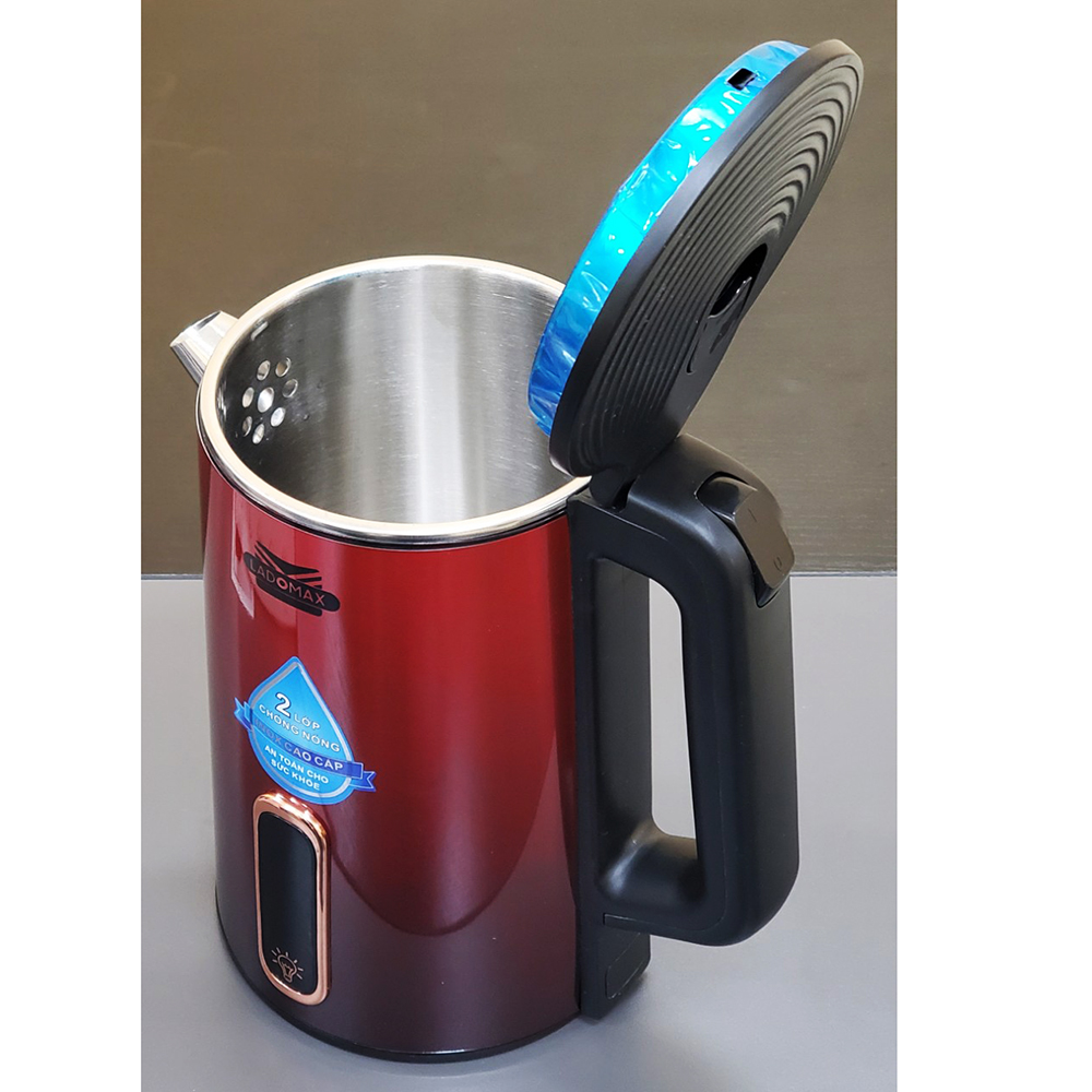 Ấm siêu tốc 2.5L Ladomax HA-826 thiết kế 2 lớp, lòng ấm bằng inox 304 không gỉ, tự ngắt khi đun cạn nước - Hàng chính hãng