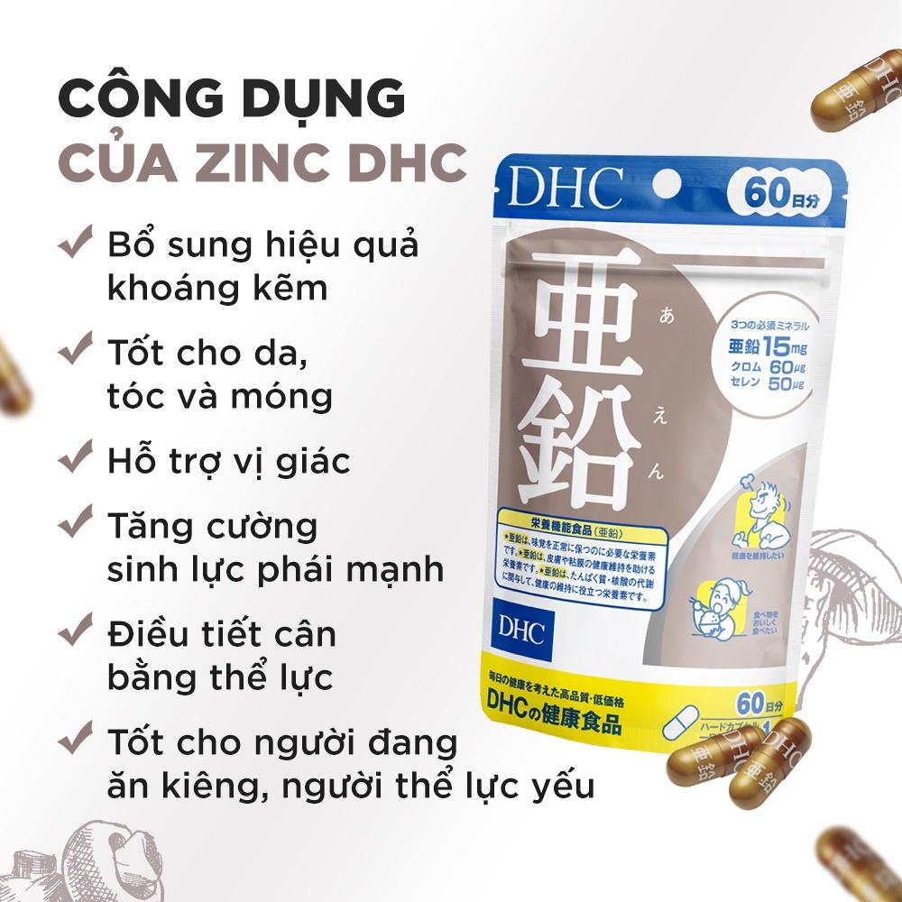 Viên Uống Bổ Sung Kẽm DHC Zinc 15 Và 30 Viên/Gói Thực Phẩm Chức Năng Cho Cơ Thể Khỏe Mạnh