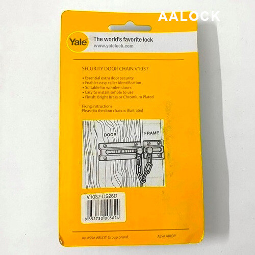 Chốt xích Yale V1037, có 3 màu. Loại chốt an toàn dạng xích cao cấp của Mỹ