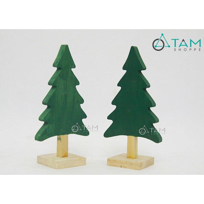 Cây thông Noel bằng gỗ nhỏ xinh để bàn Số 02