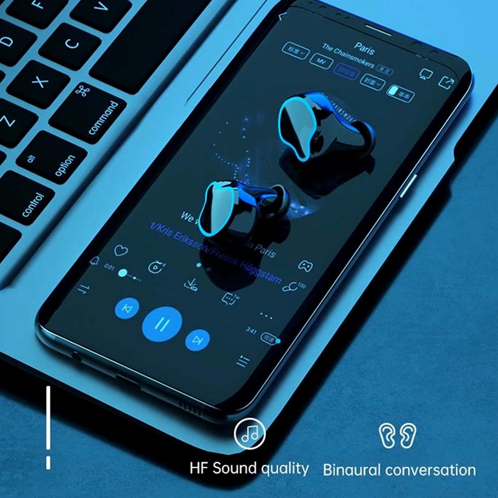 M9 TWS BT5.1 Wireless Earphones Sports Headset LED Display 9D Noise Reduction Touch Control Voice Control IPX7