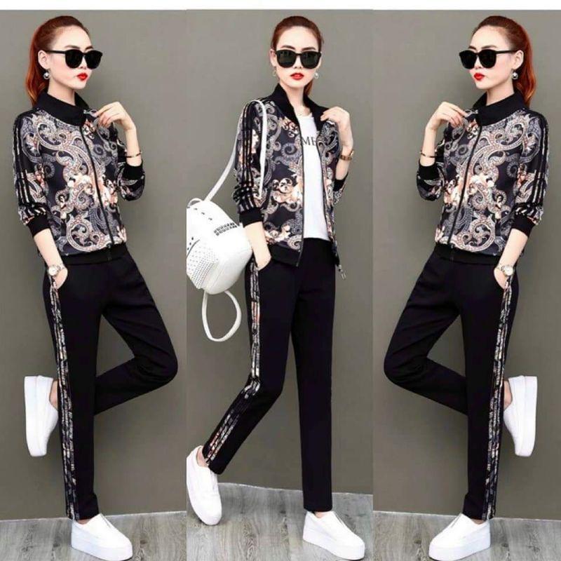 SÉT BỘ THỂ THAO HOẠ TIẾT HOA VĂN