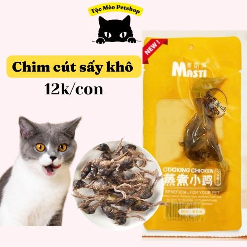 Chim cút sấy khô cho cún mèo Masti- 18g