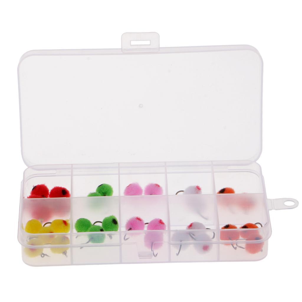 36pcs Salmon Egg Flies, Fly Fishing Flies for Steelhead/Trout/Salmon
