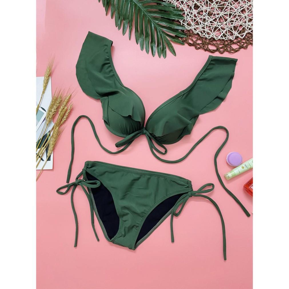 Bikini hai mảnh cạp thấp đỏ sexy mặc đi biển đi bơi ( Ảnh chụp thật 100%)