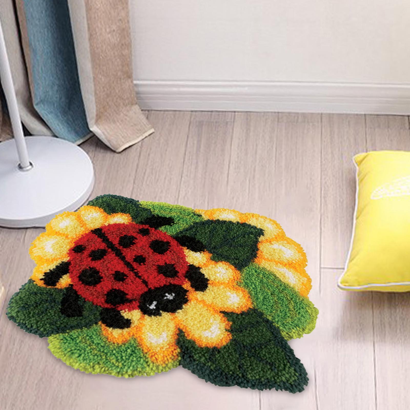 Bear Latch Hook Kit DIY Hand Craft for Pillow Mat Cushion Carpet Rug 50x40cm